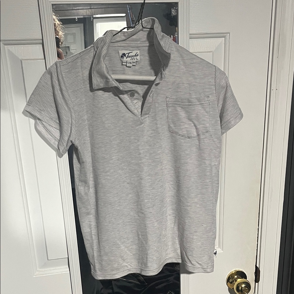 Van Heusen Kids Striped Polo Shirt - Gray